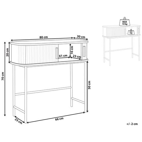 Tavolino Consolle Bradley Marrone - Foto 11