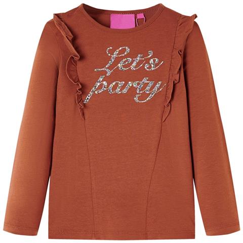 Maglietta Da Bambina A Maniche Lunghe Cognac 104 - Foto 1