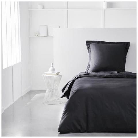 Copripiumino - 140 X 200 Cm Tinta Unita - Antracite - Foto 1