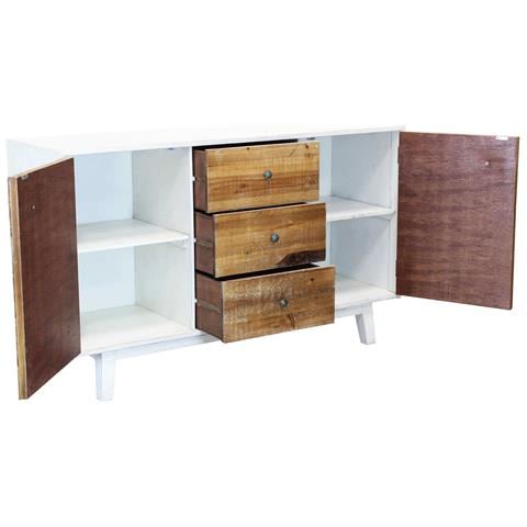 Mobile Credenza Da Interno In Legno Con 2 Ante E 3 Cassetti Linea Classic - Foto 2