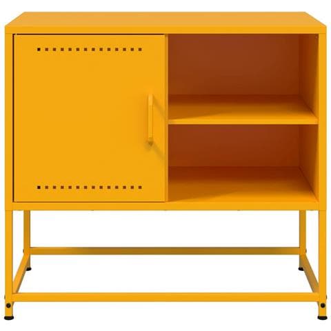 Mobile Tv Giallo Senape 68x39x60,5 Cm In Acciaio - Foto 2