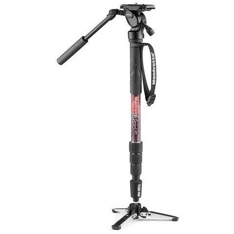 Monopiede con Testa Kit Video Element Mii Alluminio con Testa Fluida Black e Red MVMELMIIA4LIVE - Foto 1