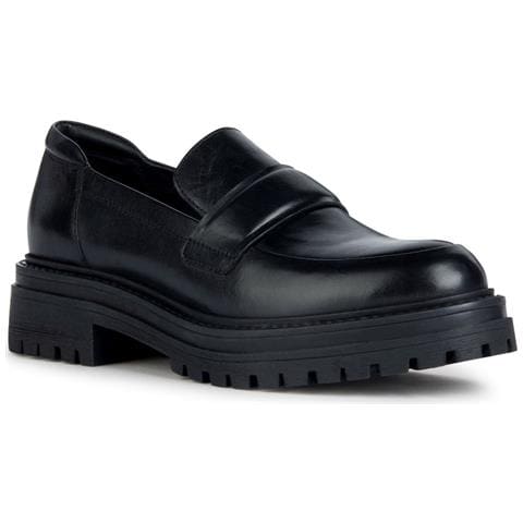 Iridea Loafers Mocassino Pelle Di Mucca Scarpe Donna Nero Eu 39, D36hra 00043 C9999 - Foto 1