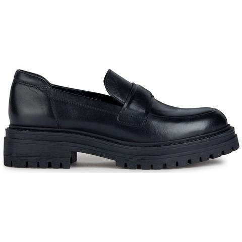Iridea Loafers Mocassino Pelle Di Mucca Scarpe Donna Nero Eu 39, D36hra 00043 C9999 - Foto 2