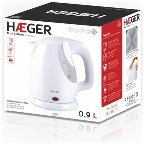 EK-13W. 006B bollitore elettrico 0,9 L 1300 W Bianco - Foto 3