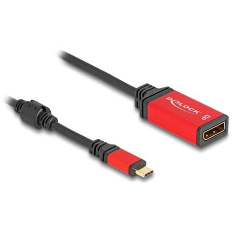 Adattatore USB Type-C per DisplayPort (DP Alt Mode) 8K 30 Hz con funzione HDR rosso - Foto 1