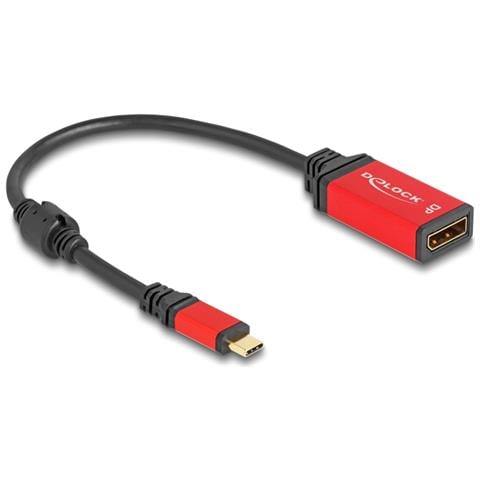Adattatore USB Type-C per DisplayPort (DP Alt Mode) 8K 30 Hz con funzione HDR rosso - Foto 3