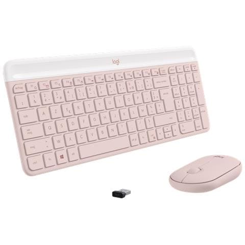 Tastiera e Mouse Wireless 920-011316 (Layout Francese) Colore Rosa - Foto 2