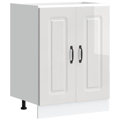 Mobile Base Lavello Kalmar Bianco Lucido 60x46x81,5 Cm - Foto 2