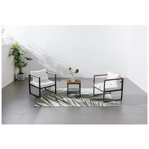 Vigo Set Di Mobili Da Giardino Panoramici In Resina Intrecciata, 8 Posti, Bianco E Nero - Foto 1