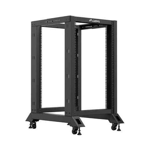Lanberg OR01-6818-B, Rack indipendenti, 18U, 600 kg, Rotelle, 23 kg, Nero - Foto 1