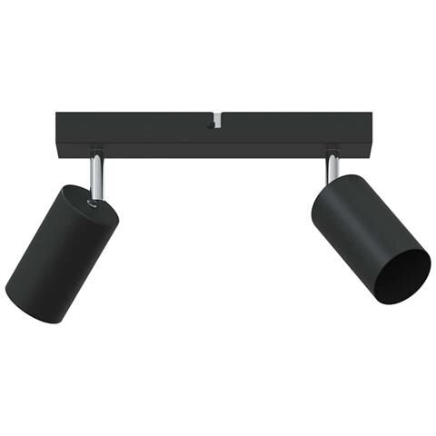 Faretto da soffitto regolabile a due vie nero GU10 - Foto 1