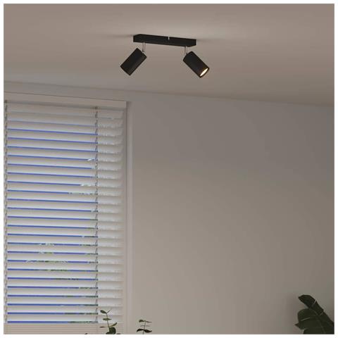 Faretto da soffitto regolabile a due vie nero GU10 - Foto 10