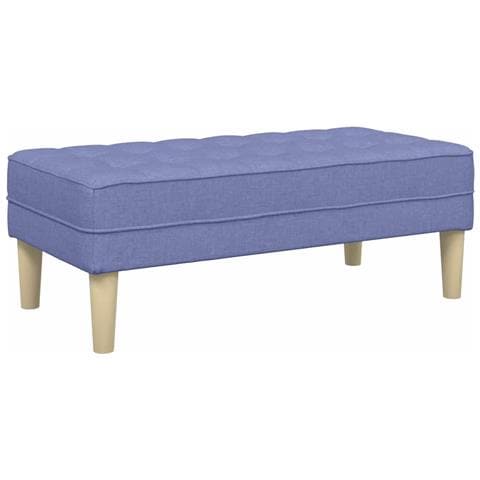 Panchina in Jeans Blu 113x57x39 cm in Tessuto - Foto 1