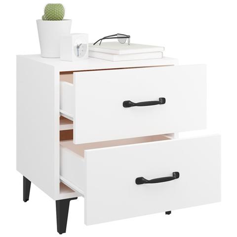 Lusso Casadino -  Comodino Bianco 40x35x47,5 Cm - Foto 2