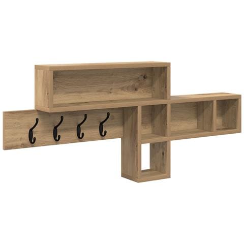 Appendiabiti a muro rovere artigianale 100 x 12 x 43.5 cm - Foto 1