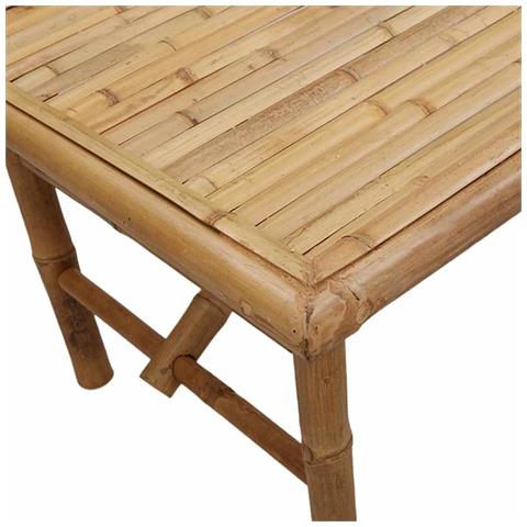 Tavolino da salotto Marrone 90 x 50 x 43 cm Bambù - Foto 9