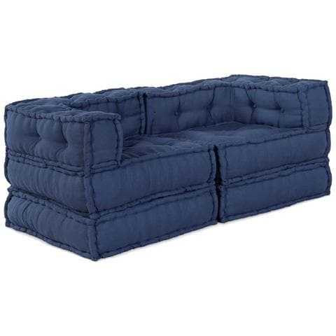 Cuscino 2 pcs Blu 70 x 70 x 54 cm Poliestere - Foto 1
