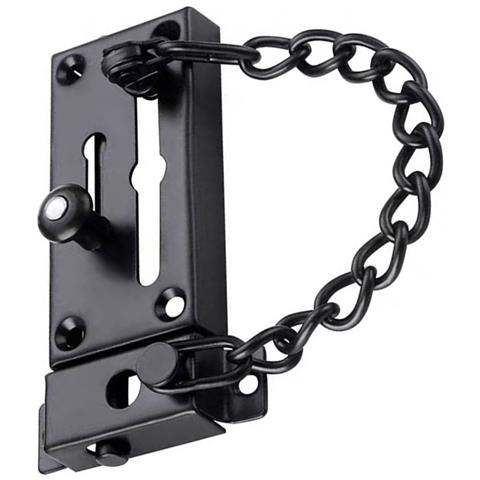 Catena Di Sicurezza Antifurto Per Porta Robusta - Maggiore Sicurezza Per Porte In Legno Black - Foto 4