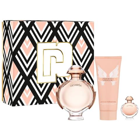 Set : Olympea, Eau De Parfum, For Women, 80 Ml + Olympea, Hydrating, Body Lotion, 100 Ml + Olympea, Eau De Parfum, For Women, 5 Ml - Foto 1