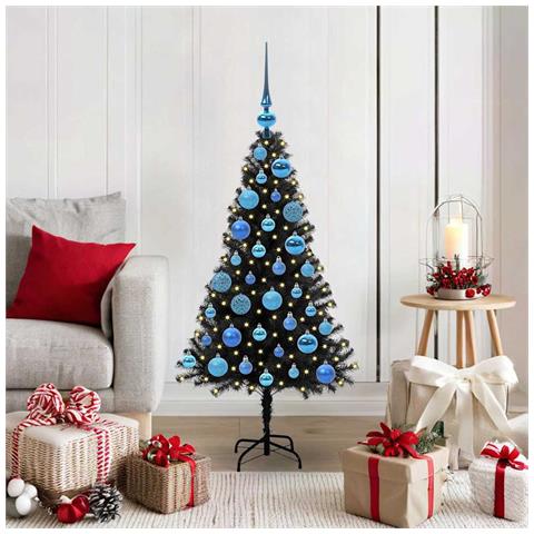 Albero di Natale con 150 LED con supporto Nero 120 cm PVC - Foto 2