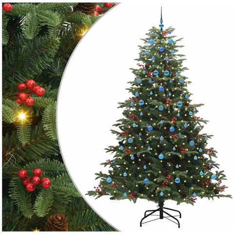 Albero di Natale artificiale con 300 LED Verde 240 cm - Foto 1