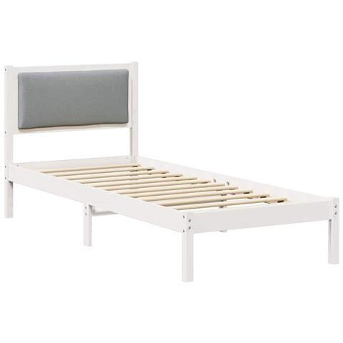 Struttura del letto Grigio chiaro 80 x 190 cm Pino massello - Foto 1