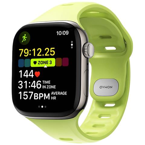 Cinturino Sport Impermeabile 42 Mm Per Apple Watch Modello Tempo Band, Verde - Foto 5