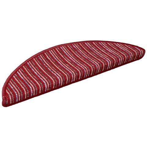 Tappetini per scale autoadesivi 15 pcs Rosso 56 x 17 x 3 cm - Foto 1
