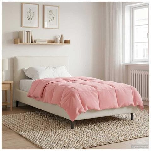Piumone Completo Annuale Rosa 135 x 220 cm Microfibra - Foto 2
