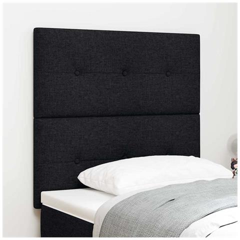 Testiera LED con luci a strisce a LED Nero 90 cm Poliestere - Foto 2