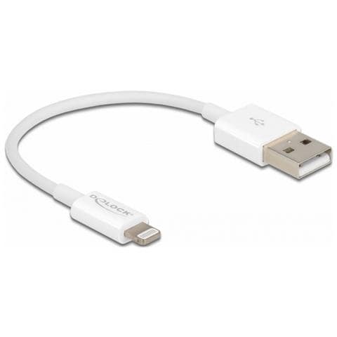 USB dati e cavo di alimentazione per iPhone, iPad, iPod bianco 15 cm - Foto 1