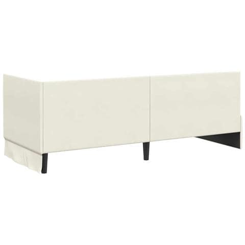 Struttura Letto Angolare con Materasso 2 pcs Crema Velluto - Foto 9