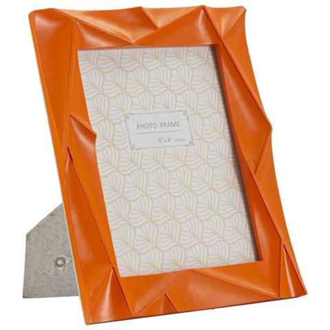 Cornice Portafoto Orangy In Resina Arancio Lucido Geometrica 15x20 - Foto 1