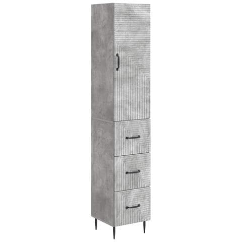 Set di armadi 2 pcs Grigio Cemento 33 x 34,5 x 90 cm - Foto 1