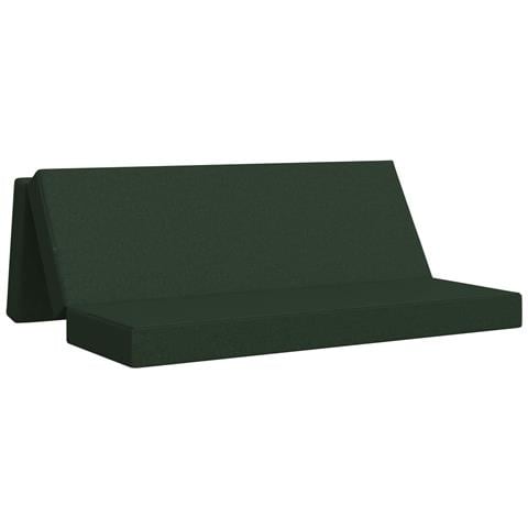 Divano Letto Pieghevole 180 x 67 x 45 cm Verde Scuro - Foto 1