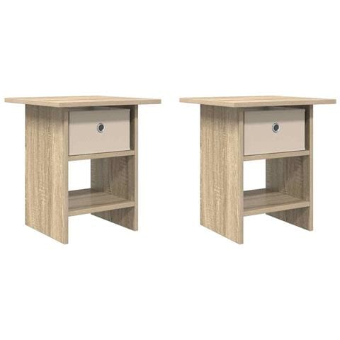 Comodino 2 pcs Rovere Sonoma 41 x 40 x 45 cm Legno multistrato - Foto 1
