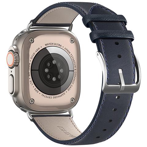 Cinturino Orologio per Apple Watch - Pelle, Blu - Foto 1