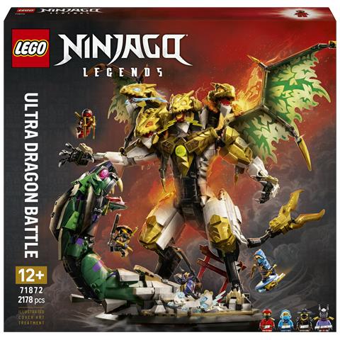 NINJAGO 71872 Battaglia dell’Ultra Drago, Giocattolo con Action Figure a 4 Teste, Serpente e 4 Minifigure, Regalo da 12+ - Foto 1
