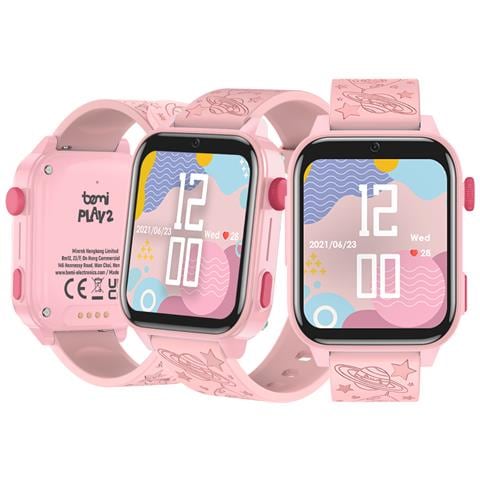 Smartwatch Per Bambini Play2 / 1.85'' 240x280, 4g /lte, Gps /lbs, Giochi Rosa - Foto 1