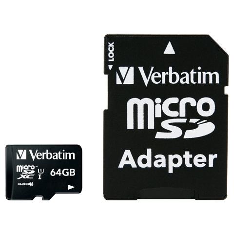 Verbatim Premium, 64 GB, MicroSDXC, Classe 10, 90 MB/s, Class 1 (U1), V10 - Foto 1