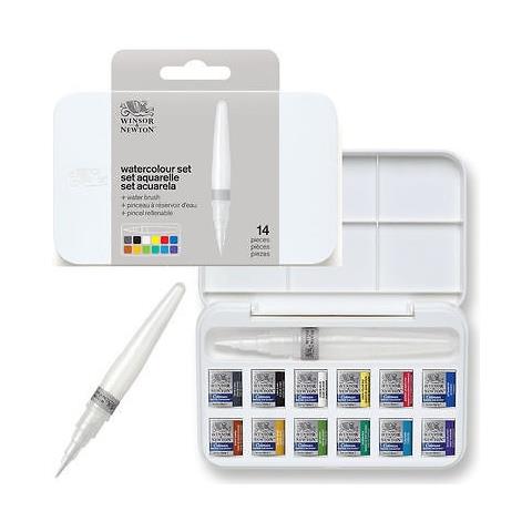 Cotman 12 1/2godet + Pennello A Serbatoio Scatola Plastica - Foto 1