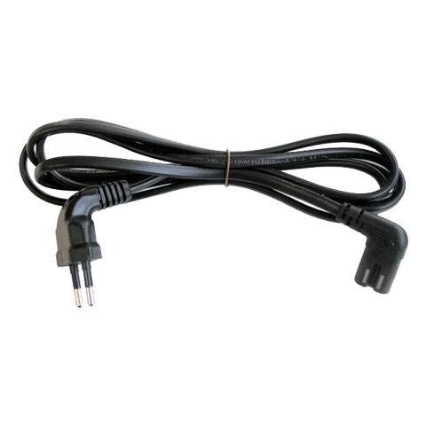 Power cord, 2-pin, Angled, Black - Foto 1