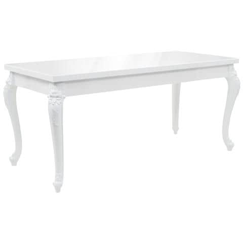 Tavolo Da Pranzo 179x89x81 Cm Bianco Lucido - Foto 1