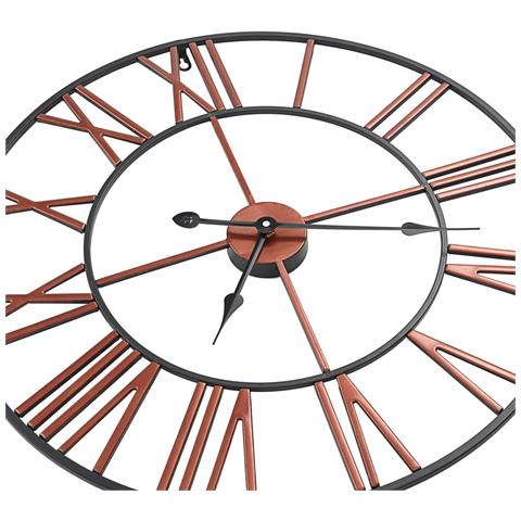 Orologio Da Parete In Metallo 58 Cm Rosso - Foto 2