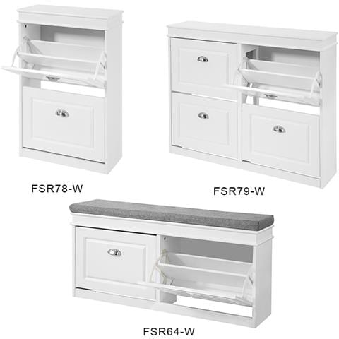 Scarpiera Salvaspazio Slim, Portascarpe Salvaspazio Regolabili, l105*p24*a83 Cm, Bianco, Fsr79-w - Foto 7