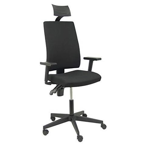 Sedia Lezuza Aan Nero Con Bracci Regolabili Con Testiera Ufficio, Taglia Unica - Foto 2