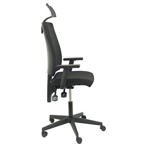 Sedia Lezuza Aan Nero Con Bracci Regolabili Con Testiera Ufficio, Taglia Unica - Foto 1