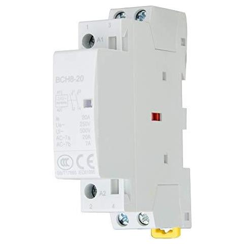 Contattore 2p 1no 1nc Ac 20a 24v 220v 230v 50 60hz Domestica Contattore Di Ca Di Montaggio Su Guida Din (24v)  - Foto 1