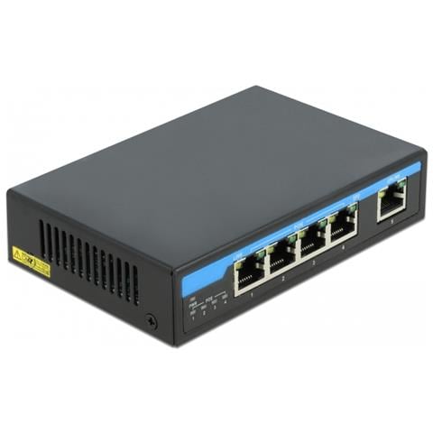 Switch - Unmanaged - 4 X 10/100/1000 (poe+) + 1 X 10/100/1000 (uplink) - Desktop - Poe+ (60 W)  - Foto 1